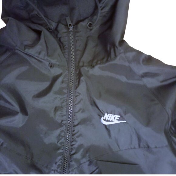 Nike Black Windrunner Hooded Jacket – Lightweight Zip-Up Windbreaker, Size S (Me - Picture 5 of 11